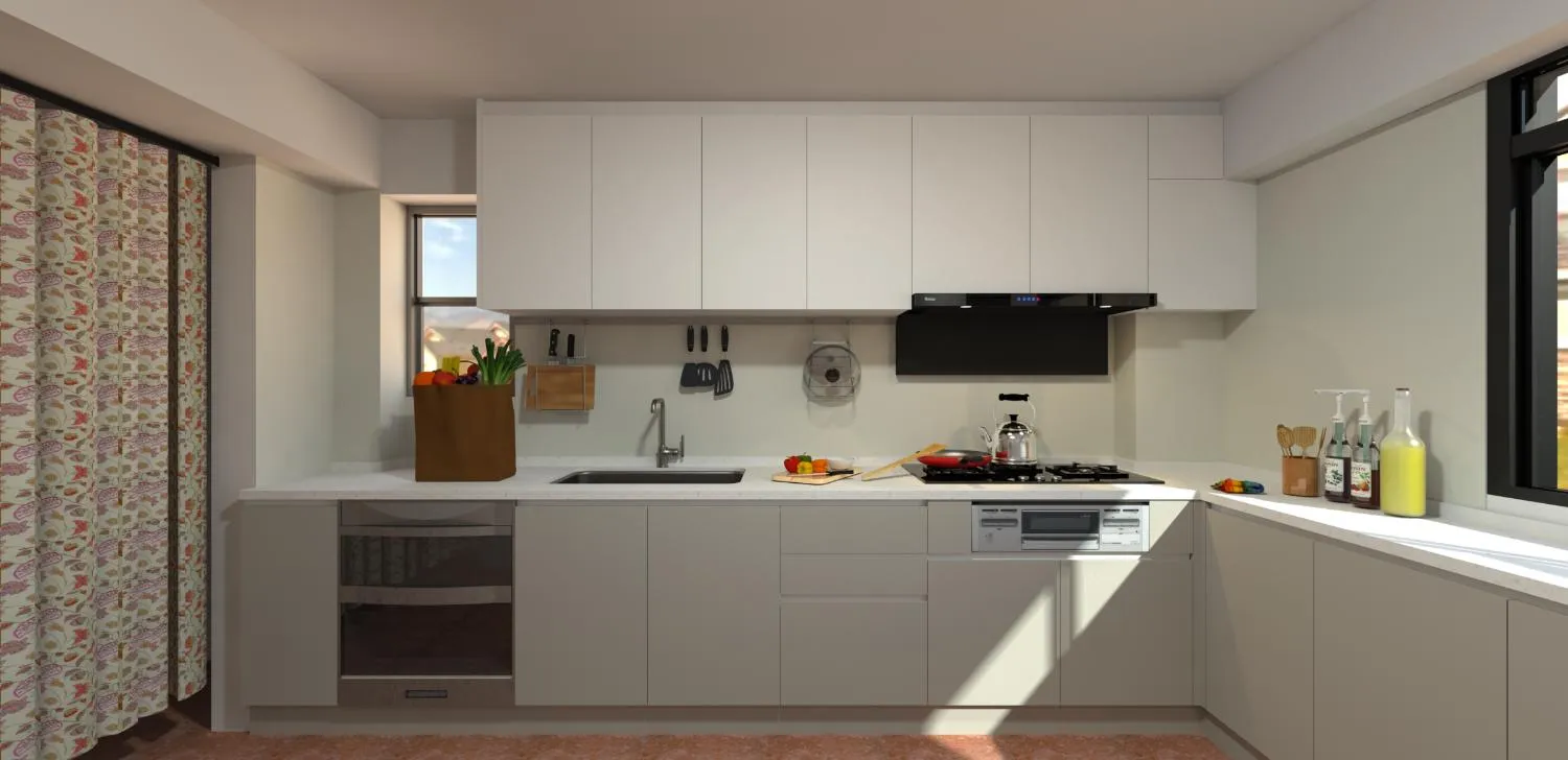 廚房系統廚具設計-3D模擬圖